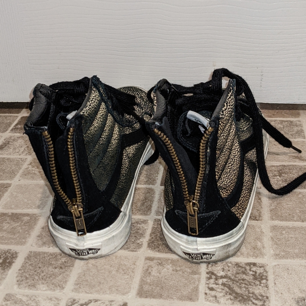 Metallic Silver Sk8 Hi Old-school Vans - Picture 6 of 8